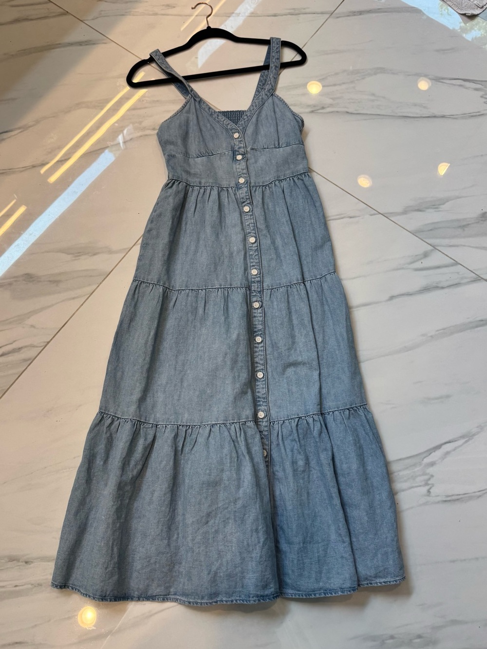 Levi's Denim Blue Maxi Dress, Size Small - Picture 4 of 5